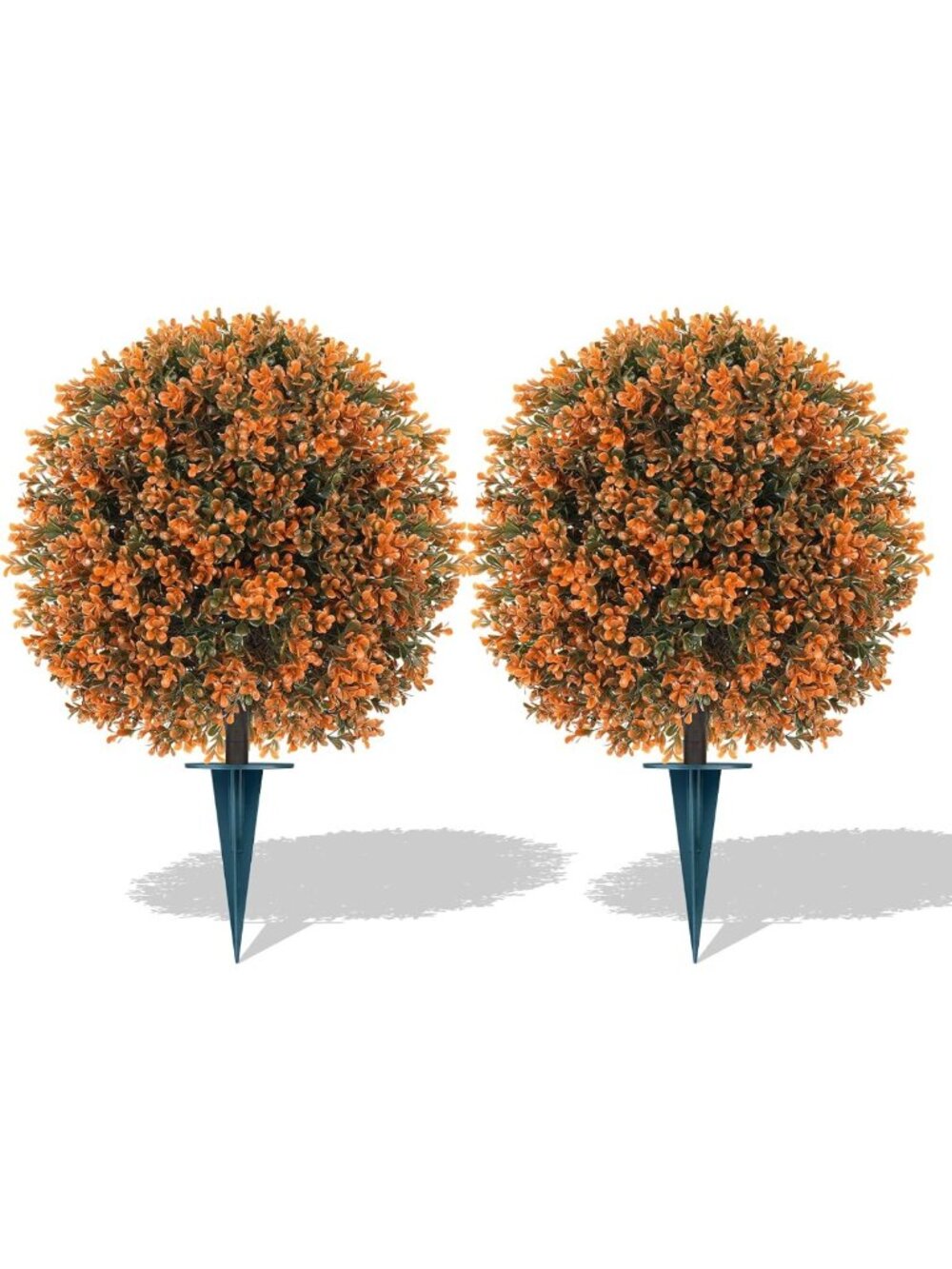 UV-Resistant Artificial Boxwood Topiary Balls - 2 Pack Outdoor Decor Shrubs